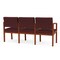 Lesro 3 Seat Tandem Seating W/ No Center Arms, 65 in W 26 in L 31.5 in H, Lenox Series LW3101 - alternate 3